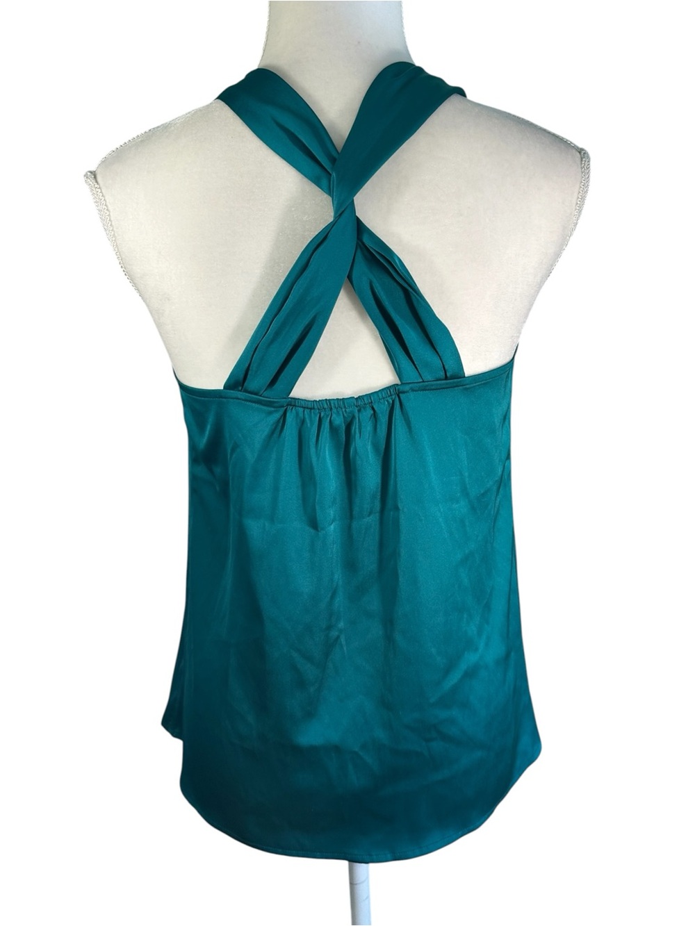 Ann Taylor Teal Halter Dressy Top- Size 6 - Picture 4 of 6